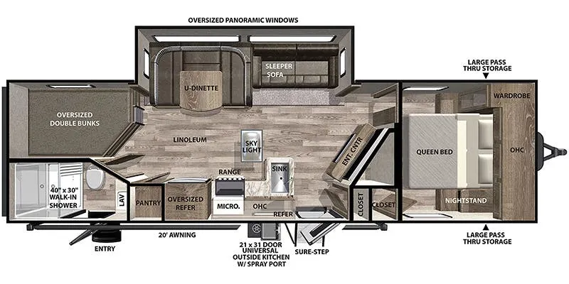 2022 Forest River Vibe 26DB — Floor plan