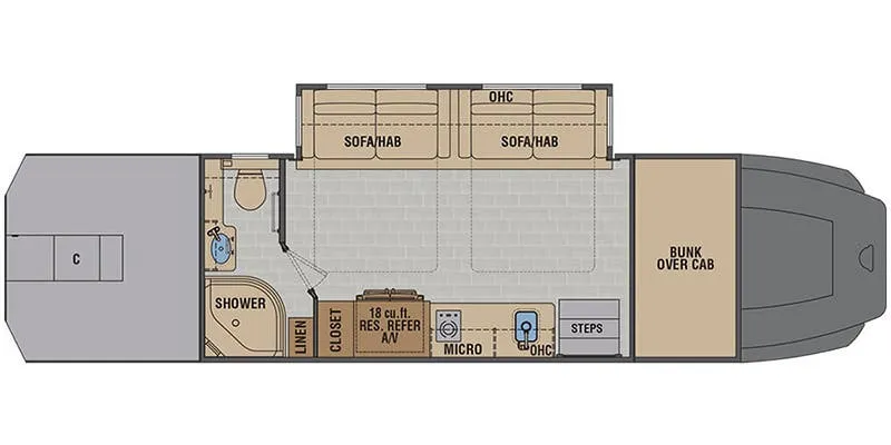 Renegade RV Classic CS170 floor plan