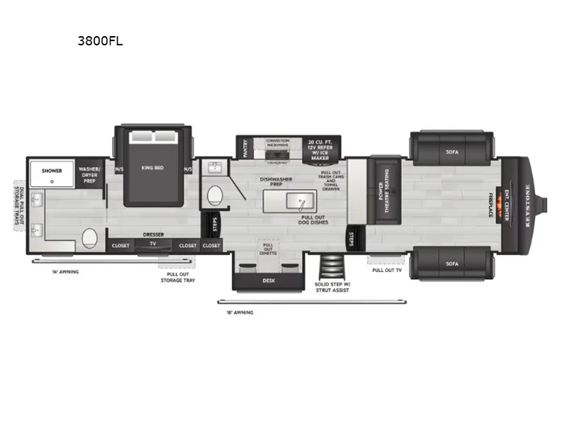2027 Keystone Montana 3800FL floor plan