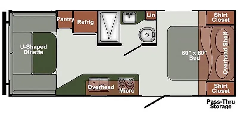 2025 Gulf Stream RV STREAMLITE SVT 22UDL - Floor plan