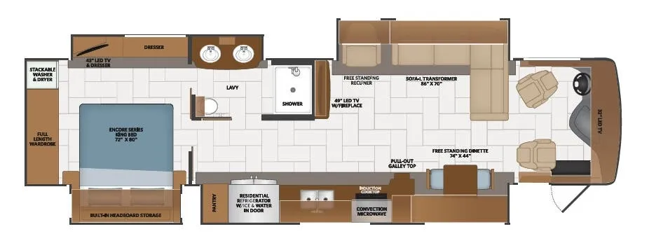 Fleetwood Discovery 38F floor plan