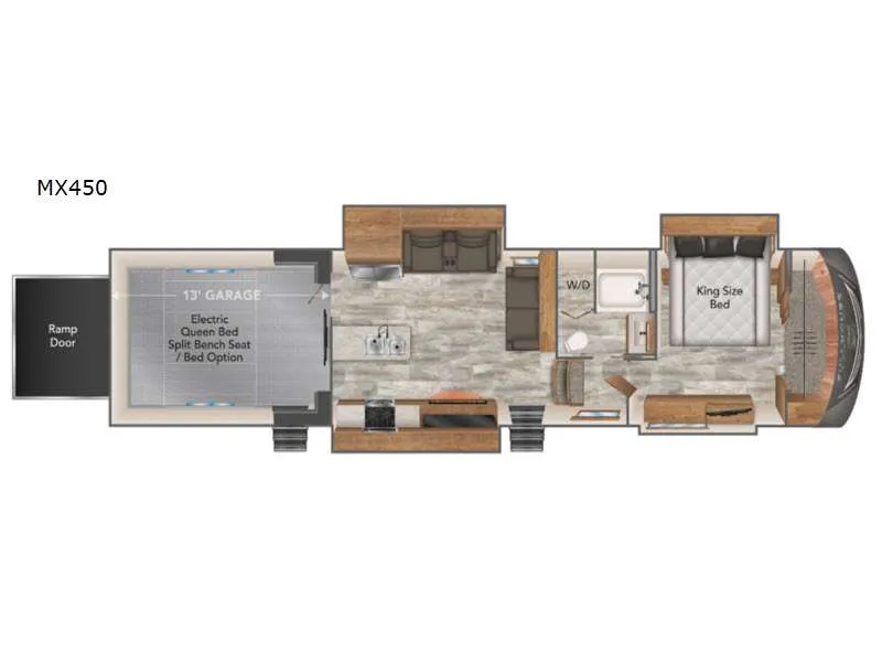 2021 DRV Luxury Suites FullHouse MX450 floor plan