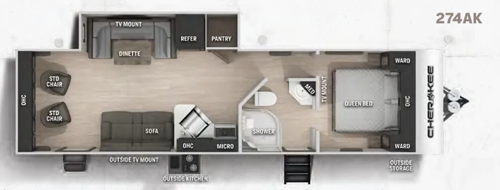 Forest River Cherokee 274AK floor plan