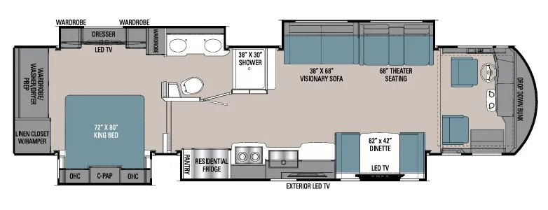 Coachmen Sportscoach RD 403QS floor plan