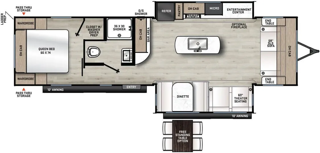 2024 Forest River Aurora 28FDS - Floor plan