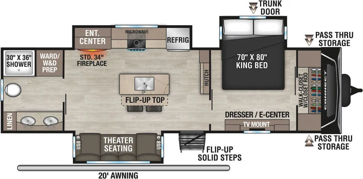 K-Z Connect C293RB floor plan