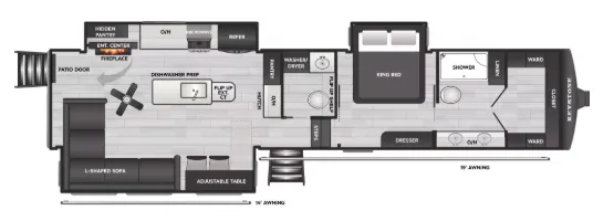 Keystone Sprinter 3640RLP floor plan