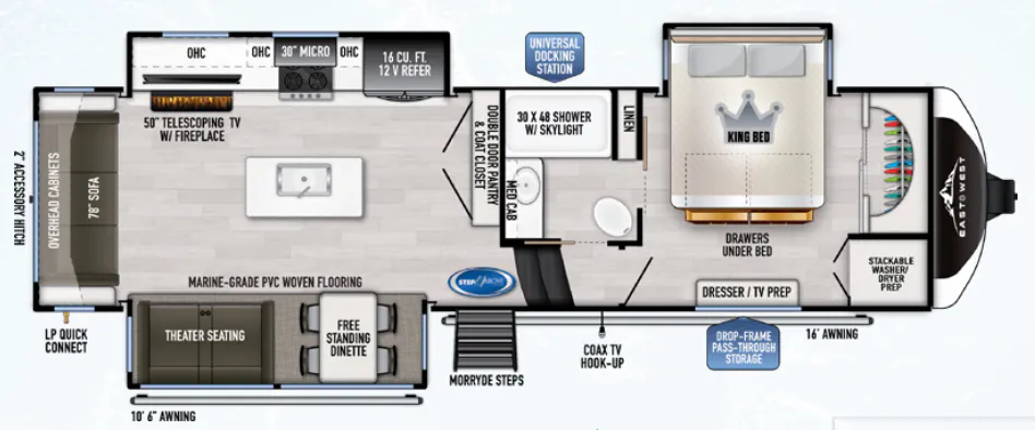 East to West Ahara 325RL floor plan