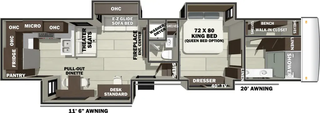 2026 Forest River Riverstone 39RKFB floor plan