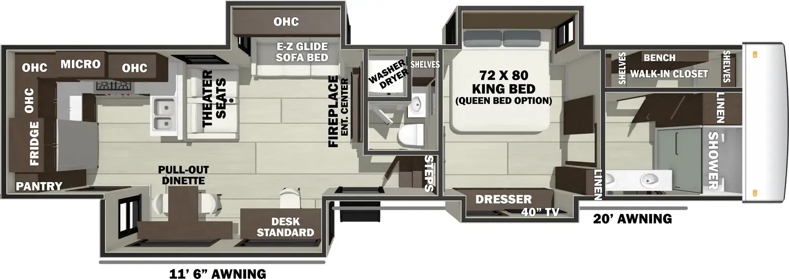 2026 Forest River Riverstone 39RKFB - Floor plan