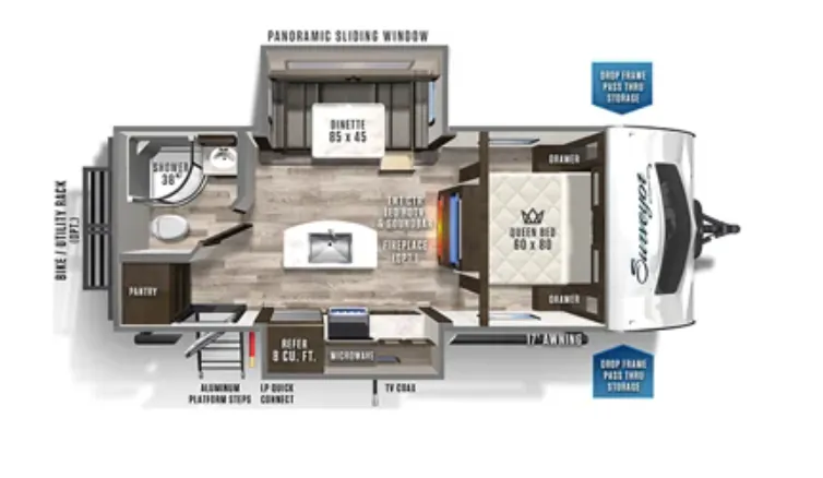 Forest River Surveyor Luxury 226RBDS floor plan