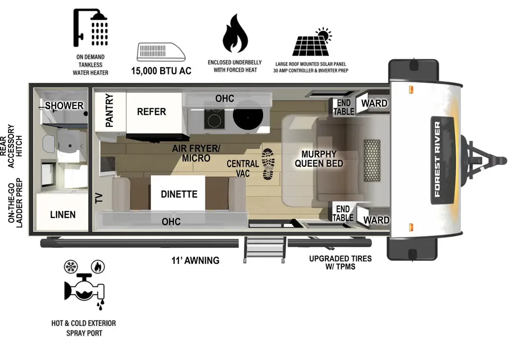 2022 Forest River R-Pod 192 floor plan