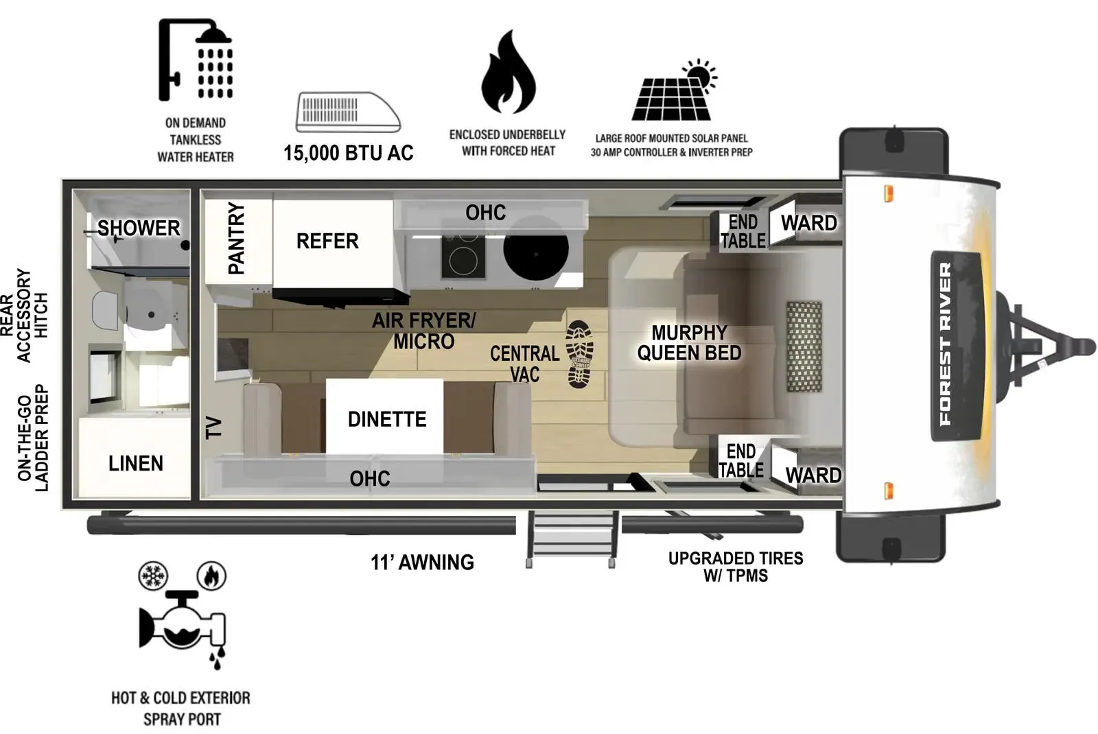 Forest River R-Pod 192 floor plan