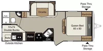 2015 Keystone Passport GT 2400BH - Floor plan