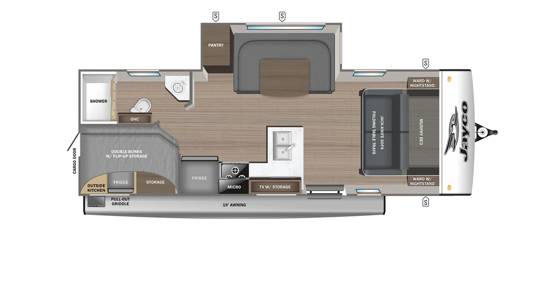 Jayco Jay Feather 21MBH floor plan
