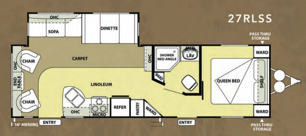 2013 Forest River Salem 27RLSS floor plan
