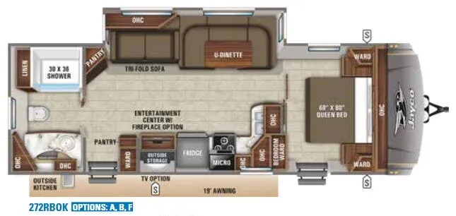 Jayco Eagle HT 272RBOK floor plan