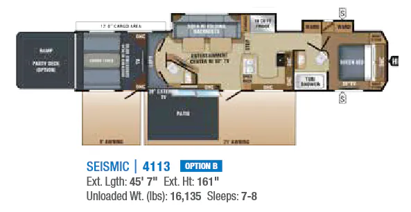 2018 Jayco Seismic 4113 — Floor plan