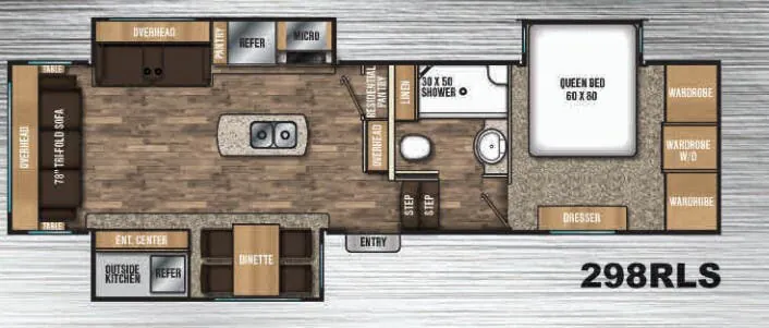 Shasta Phoenix 298RLS floor plan