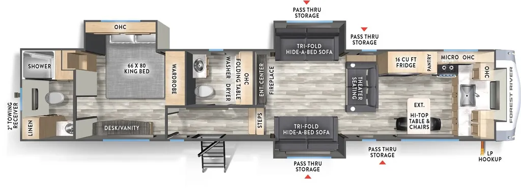 2026 Forest River Wildcat 37GALLEY floor plan