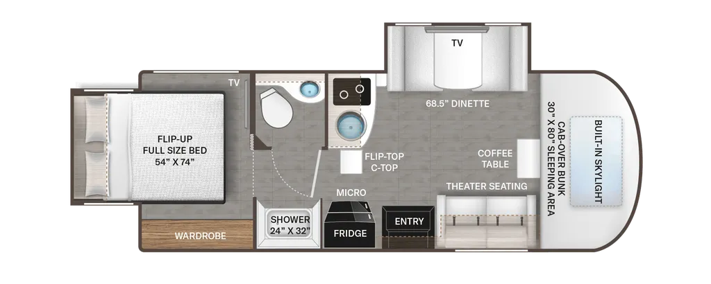 2024 Thor Motor Coach Delano Sprinter 24RW floor plan