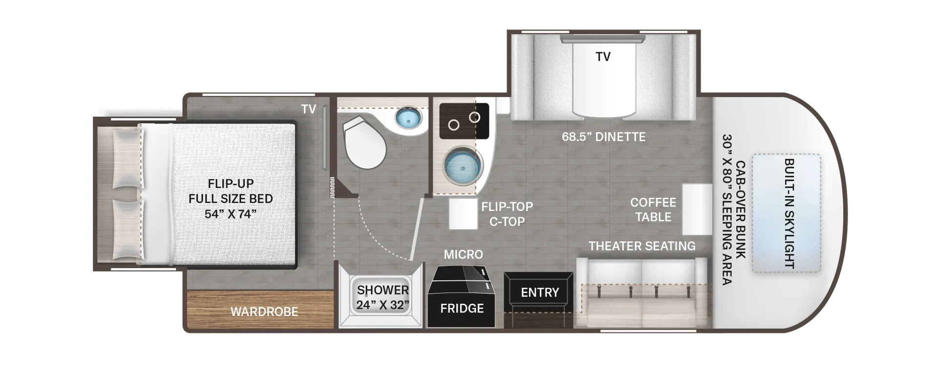2024 Thor Motor Coach Delano Sprinter 24RW - Floor plan