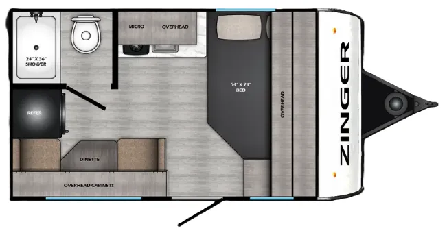 2026 CrossRoads Zinger Lite 12RD - Floor plan