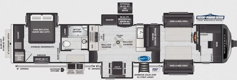 2025 Keystone Montana 3941FO - Floor plan