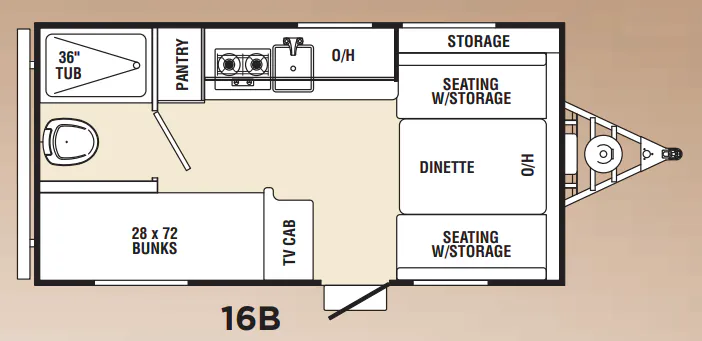 Forest River Viking 16B floor plan