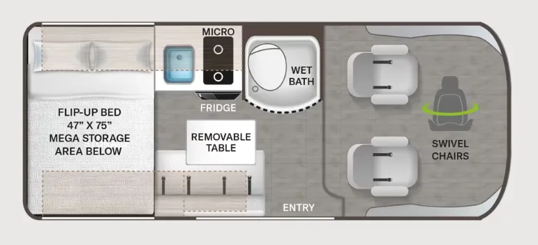 2027 Thor Motor Coach Rize 18Z floor plan