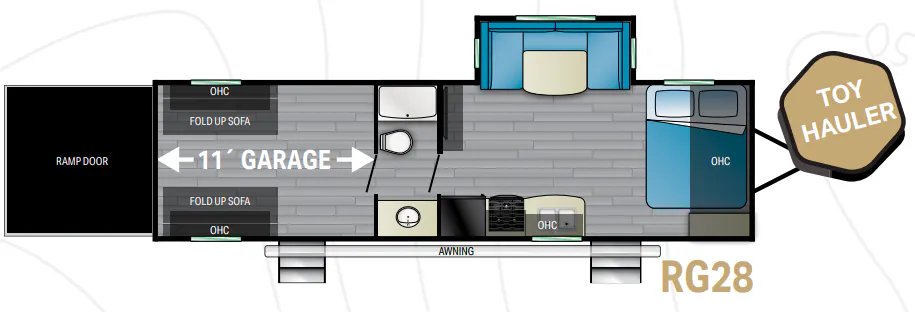 Heartland Pioneer RG28 floor plan