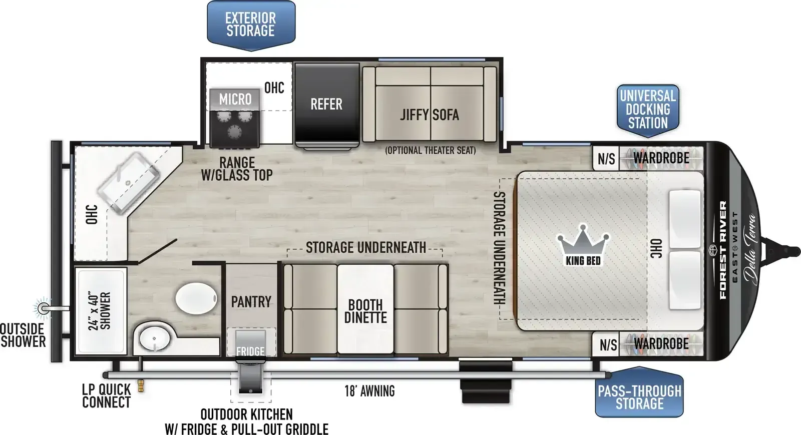 East to West Della Terra 221ML floor plan