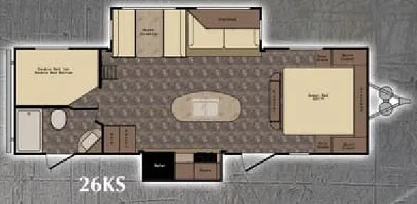 CrossRoads Zinger 26KS floor plan