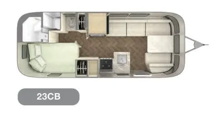 Airstream International 23CB floor plan