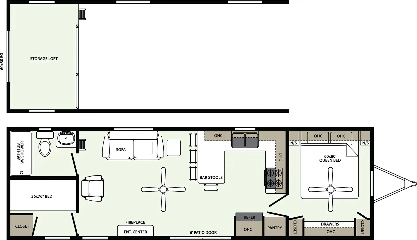 Forest River Quailridge 39BHL floor plan