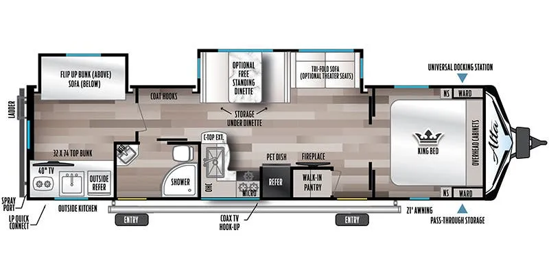 2023 East to West Alta 3150KBH floor plan