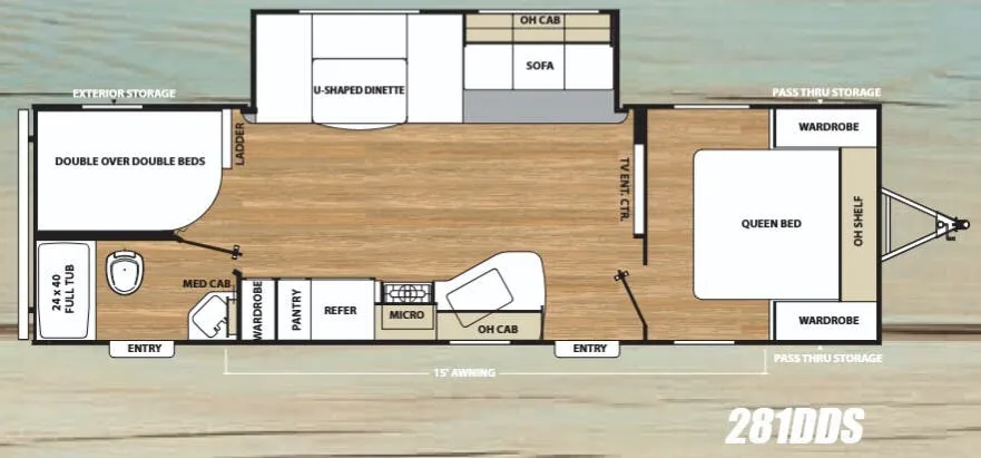 2018 Coachmen Catalina SBX 281DDS - Floor plan