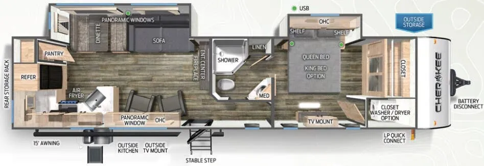 Forest River Cherokee 304RK floor plan
