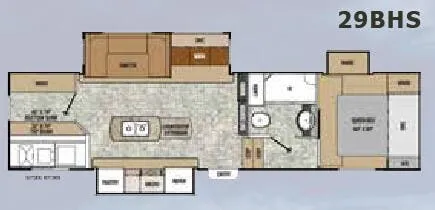 Coachmen Chaparral Lite 29BHS floor plan