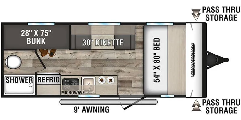 K-Z Sportsmen Classic 180BH floor plan