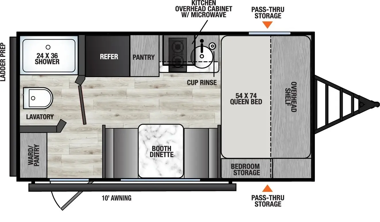 Forest River Viking 16FB floor plan
