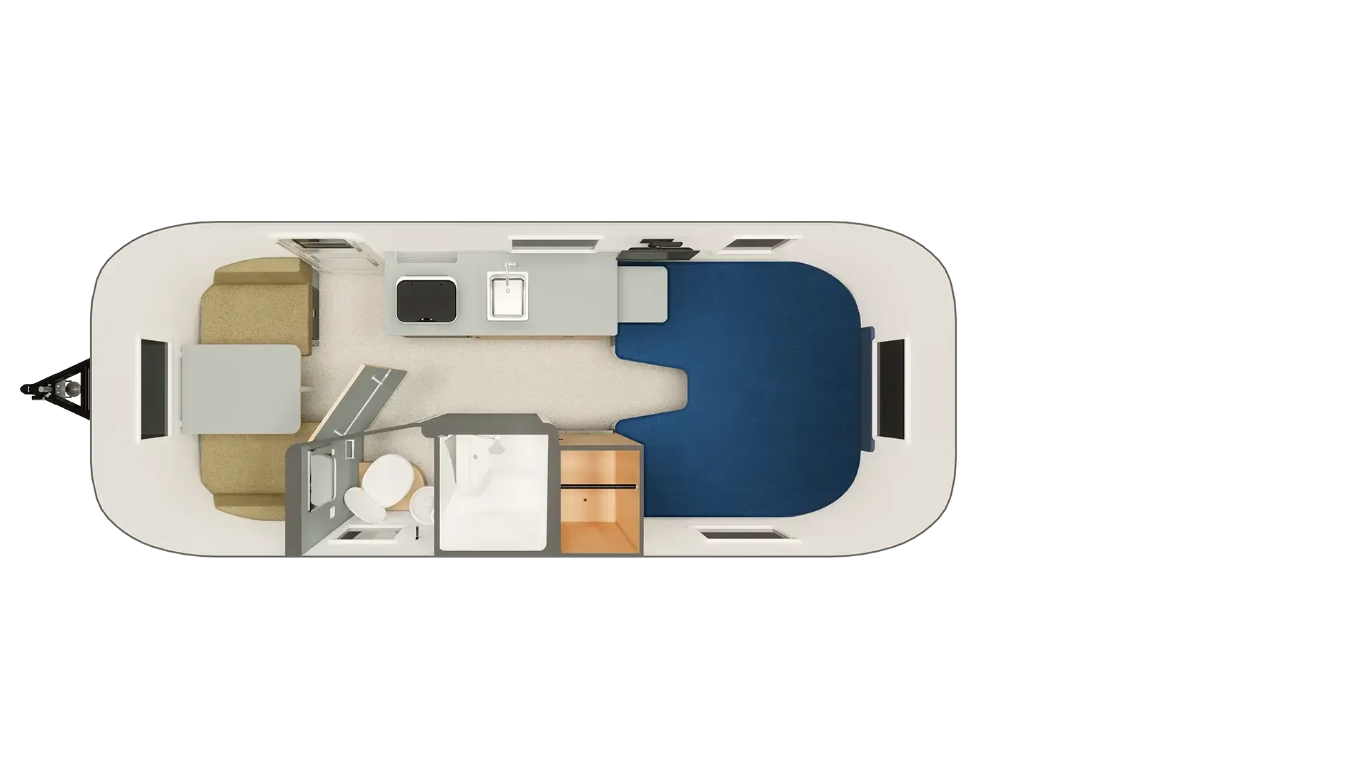 Airstream World Traveler 22RB floor plan