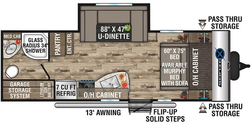 2023 Venture RV Sonic X SN220VRBX - Floor plan