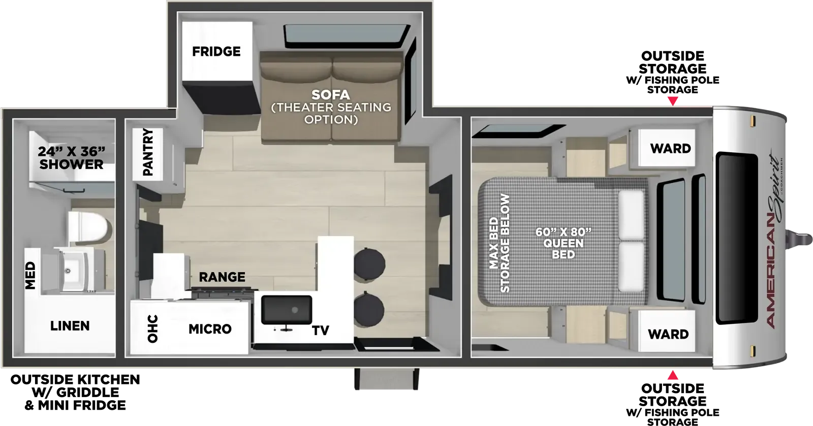 2027 Coachmen RV American Spirit 2353RB - Floor plan