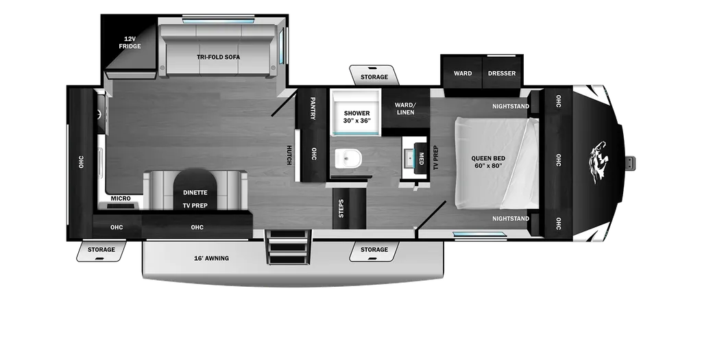 2027 Highland Ridge Roamer Light Duty 24MLDS floor plan