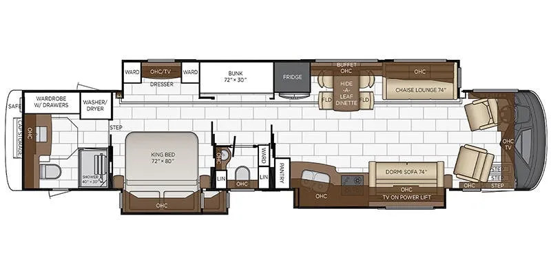 Newmar London Aire 4535 floor plan