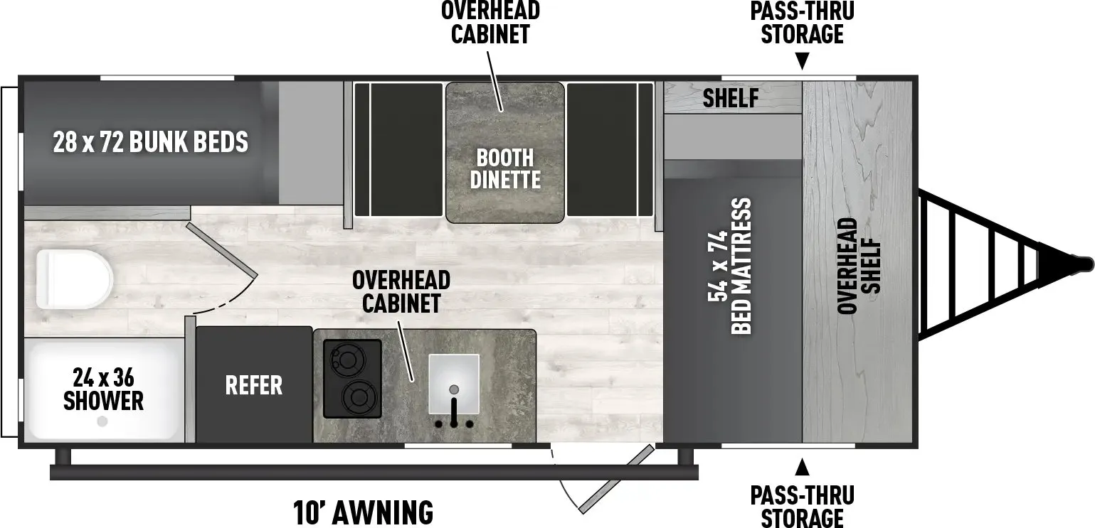 2026 Coachmen Clipper 17CBH - Floor plan