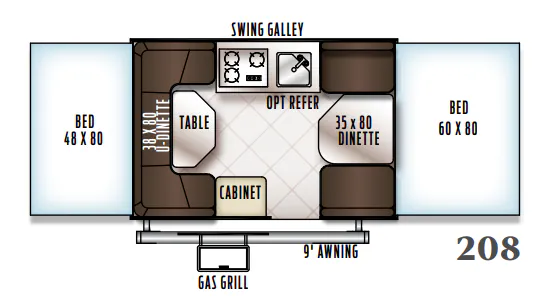 Forest River Flagstaff MAC 208 floor plan