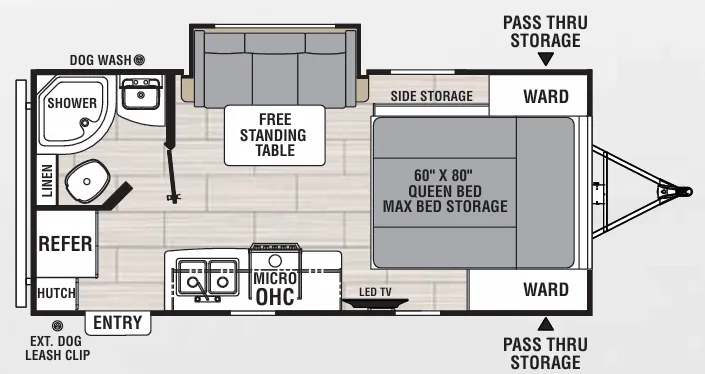 Coachmen Spirit XTR 1840RBX floor plan