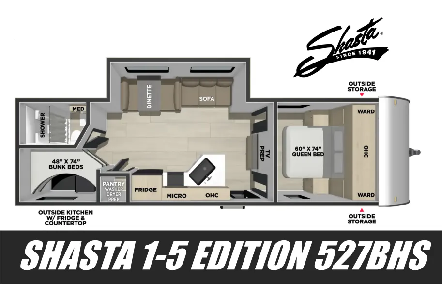 2027 Shasta I-5 527BHS, Photos photo 17